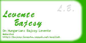 levente bajcsy business card